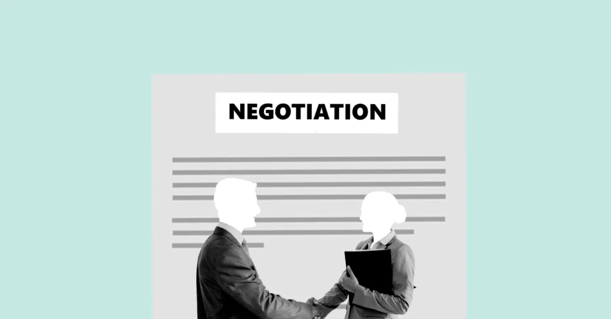 Illustration of business colleague shaking hands for agreement against concluded contract during negotiation